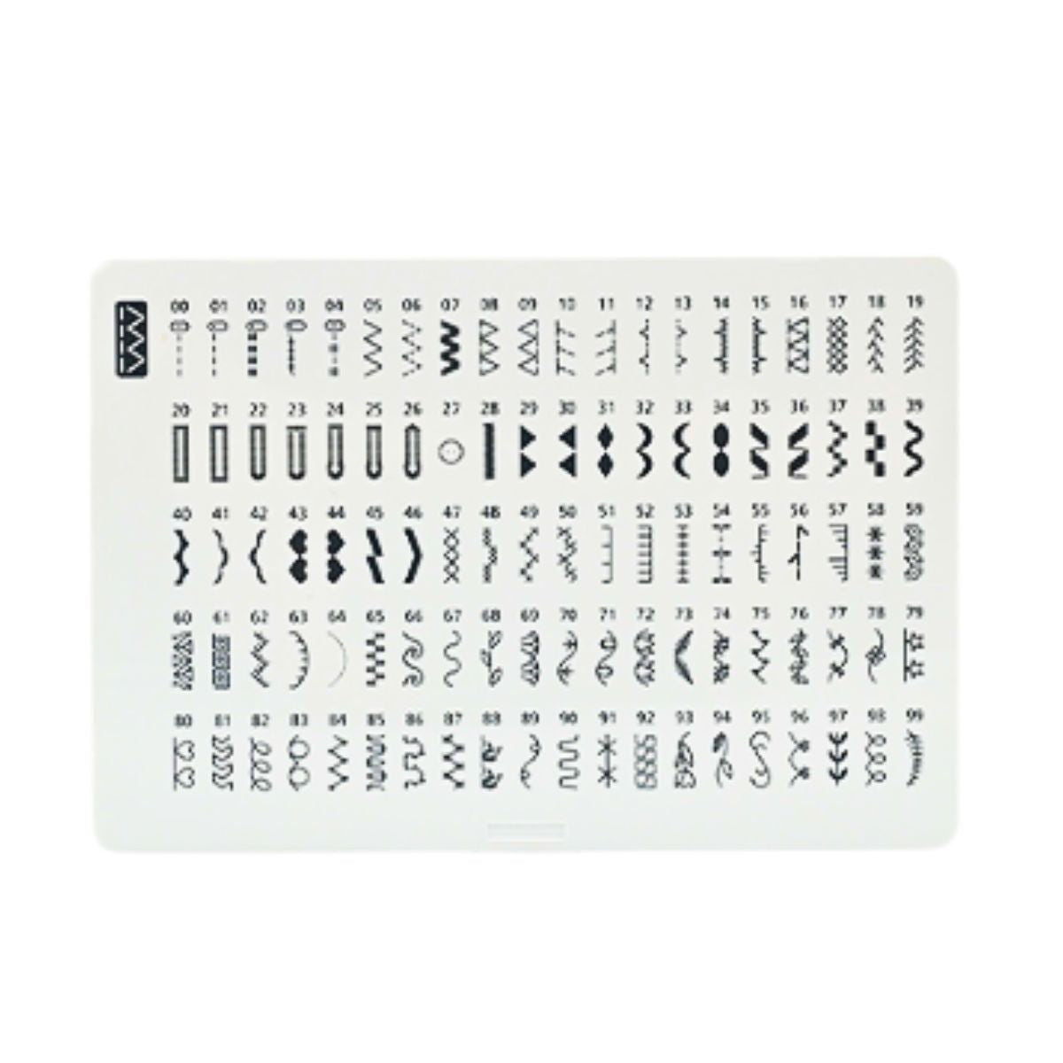 Necchi Macchina per cucire Elettronica H10K tabella punti