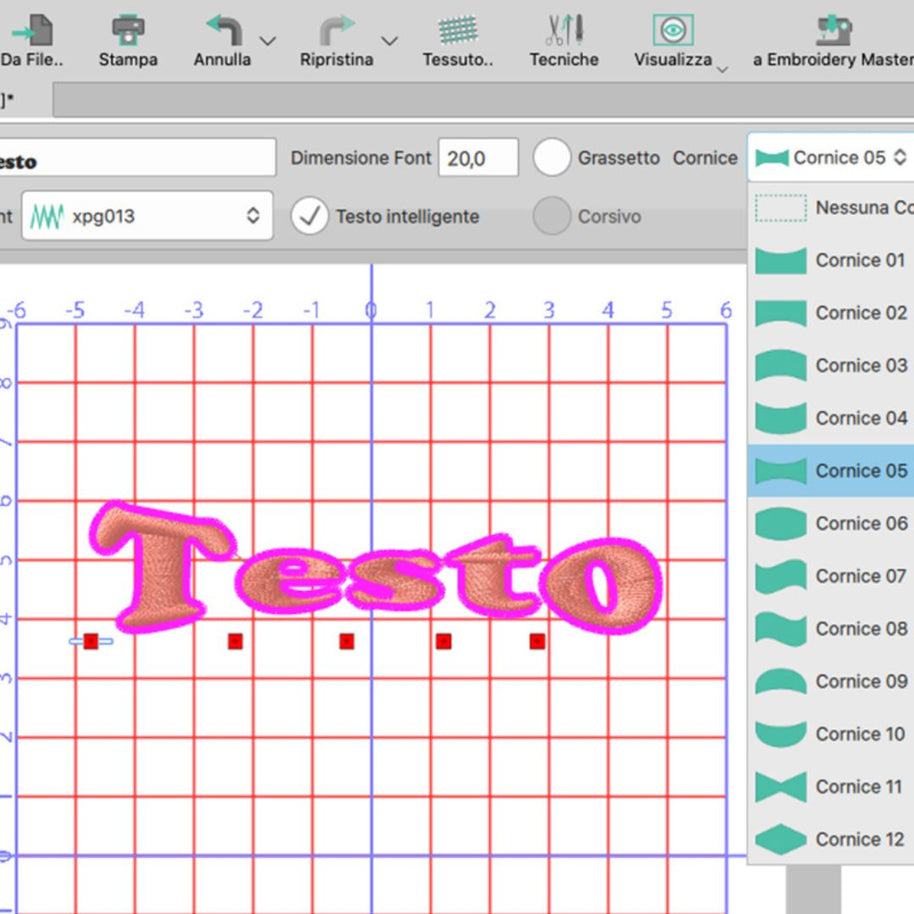 Necchi Software DRAWings XII CREATIVE editor testo