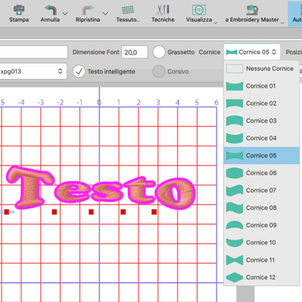 Software Drawings ProXII editor testo