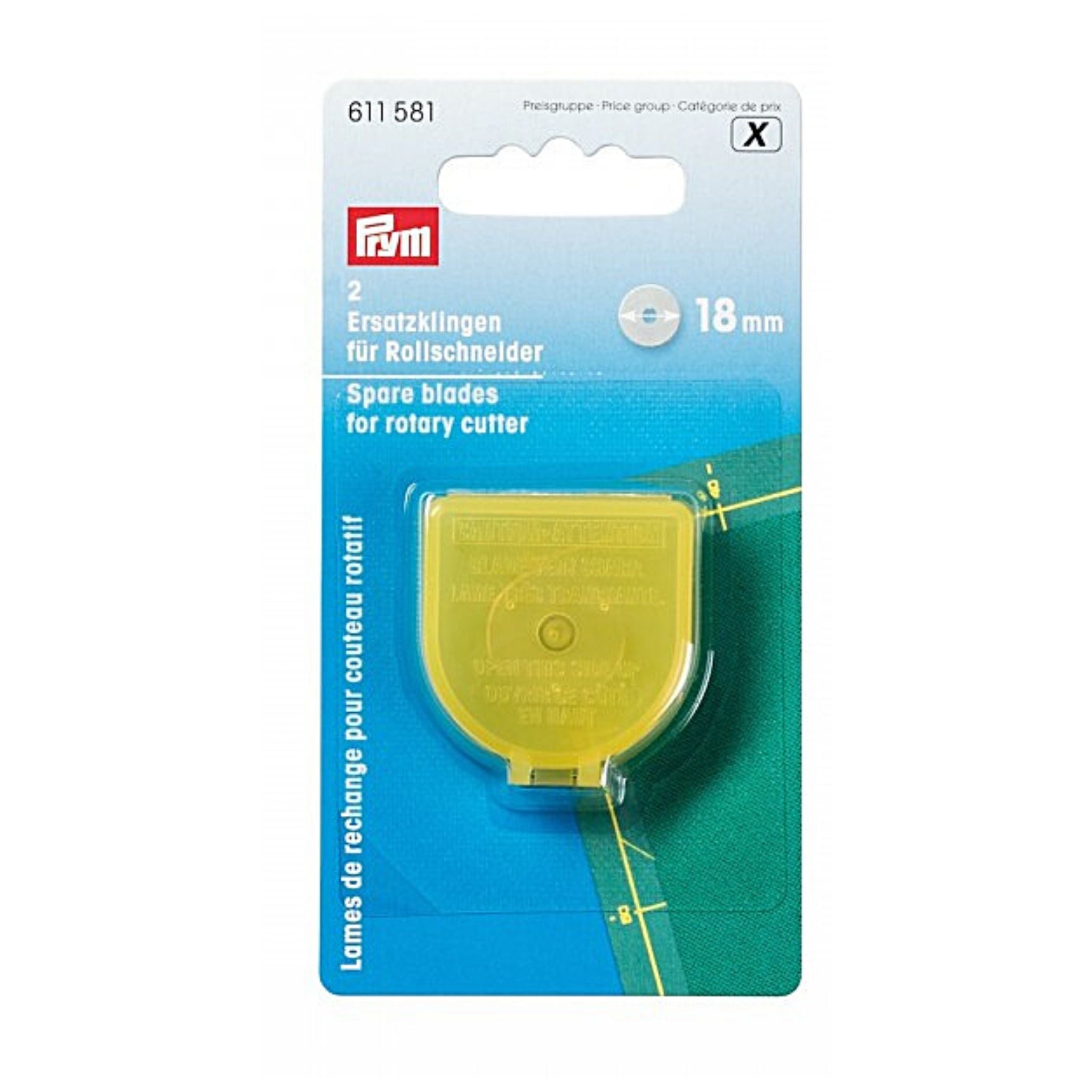 Prym 611373 2 Lame di ricambio per taglierina da 28 mm