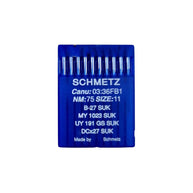 10 Aghi Schmetz n°75 B27SKF SUK per taglia e cuci industriale Jack e Juki