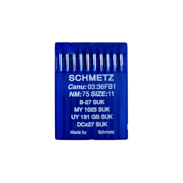 10 Aghi Schmetz n°75 B27SKF SUK per taglia e cuci industriale Jack e Juki