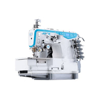 Jack W5E-UT Macchina Punto Copertura Industriale a 3 Aghi con Rasafilo e Alzapiedino