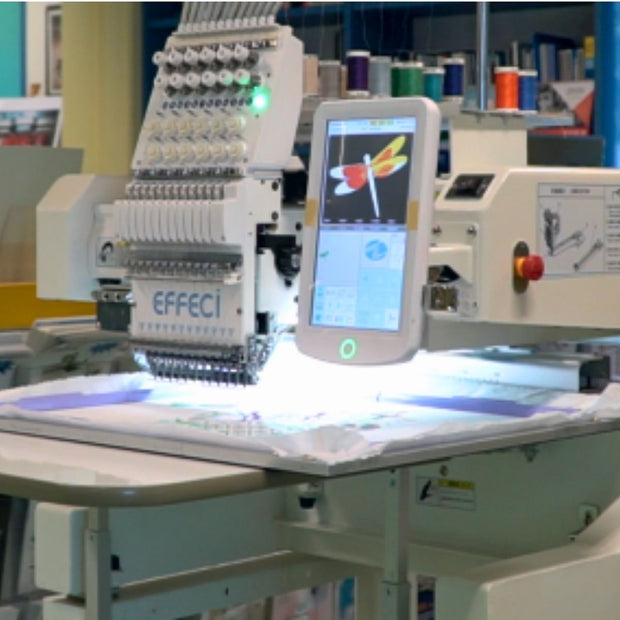 Ricamatrice Industriale EFFECI 1201H/L con Dispositivo Laser maxi telaio