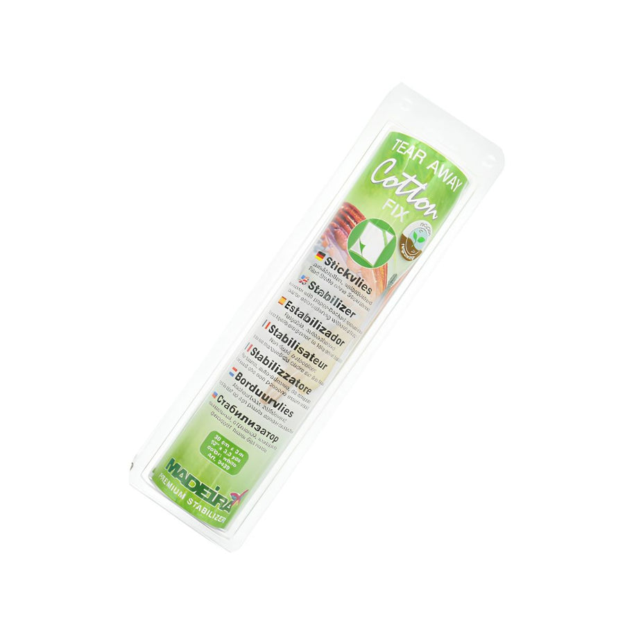 MADEIRA Cotton Fix Tear Away 9439 Stabilizzatore autoadesivo bianco per ricamo
