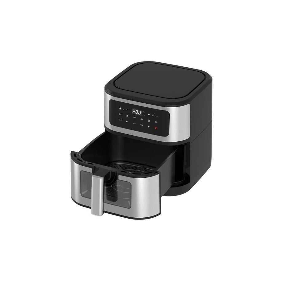 Necchi NK562 friggitrice ad aria premium 6.7 LT. profilo a destra cestello aperto