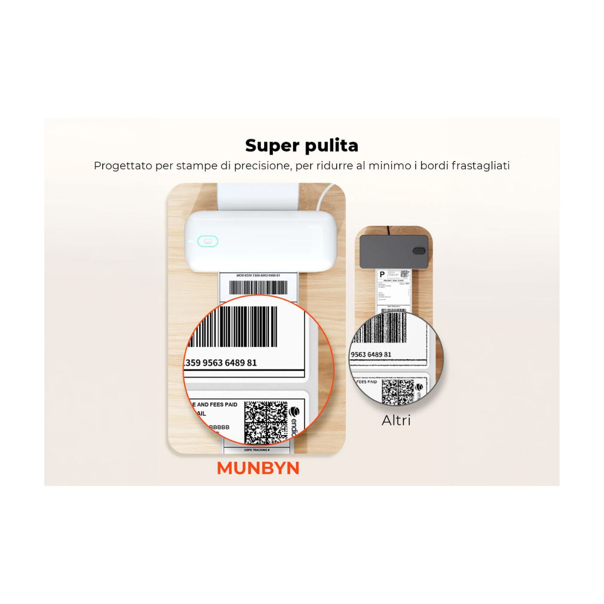 Munbyn Realwriter 402B Stampante termica per Etichette con Bluetooth