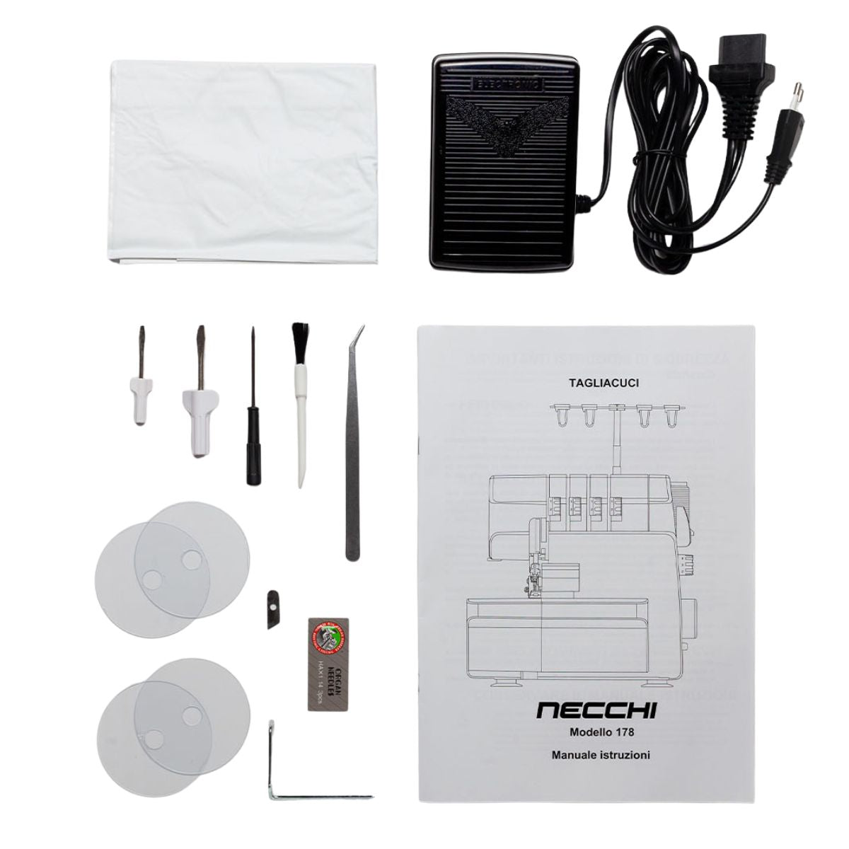 Necchi Tagliacuci N178 a 4 Fili accessori inclusi