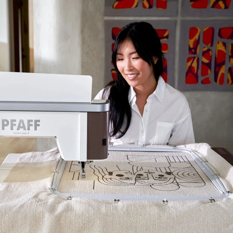 Pfaff Creative Icon 3 Macchina per Cucire e Ricamare con Intelligenza Artificiale esempio di lavorazione