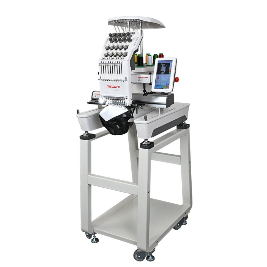 Nuova Necchi Creator C10 La Ricamatrice Professionale a 10 Aghi con carrello e teaio cappelli