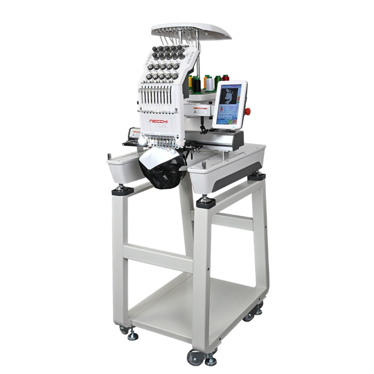 Nuova Necchi Creator C10 La Ricamatrice Professionale a 10 Aghi con carrello e teaio cappelli
