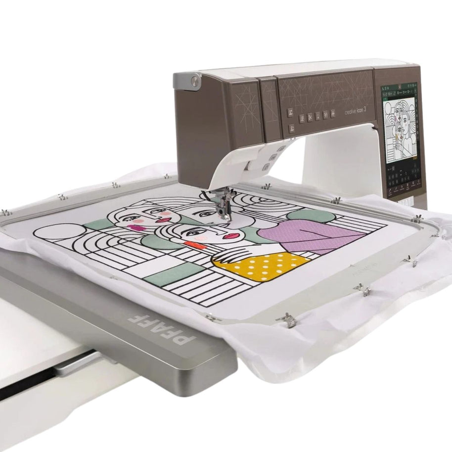 Pfaff Creative Icon 3 Macchina per Cucire e Ricamare con Intelligenza Artificiale telaio 45x45 cm