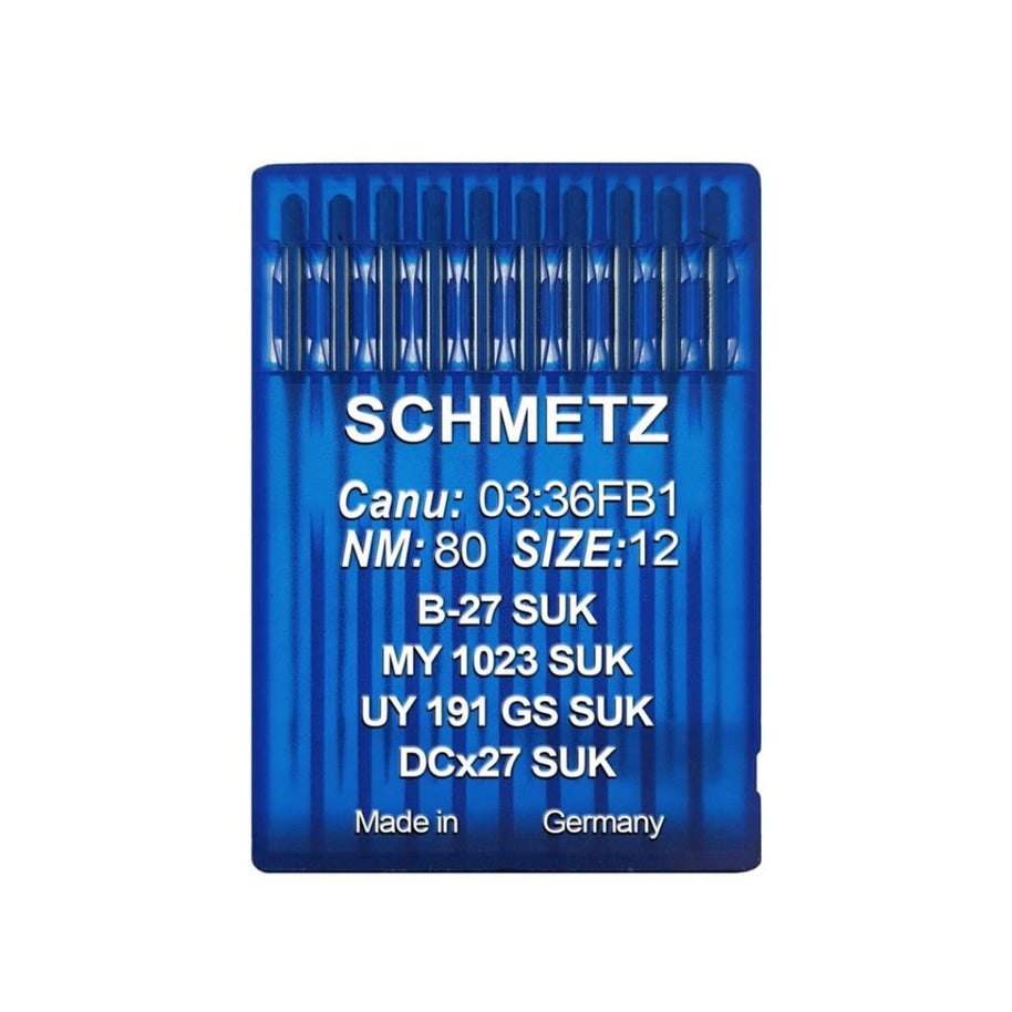 Confezione di 10 Aghi Schmetz n°80 B27SKF/80SCH per taglia e cuci industriale JACKE4S.