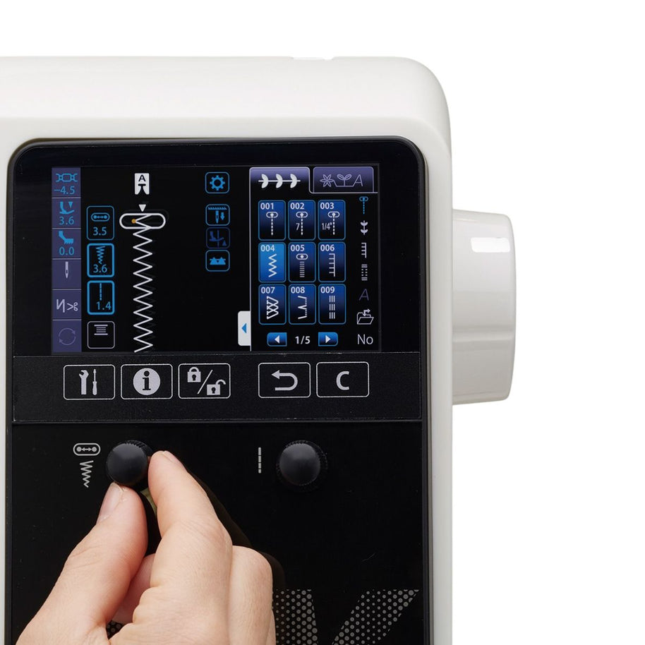 JUKI Macchina per cucire elettronica Juki NX7 manopole di regolazione punti