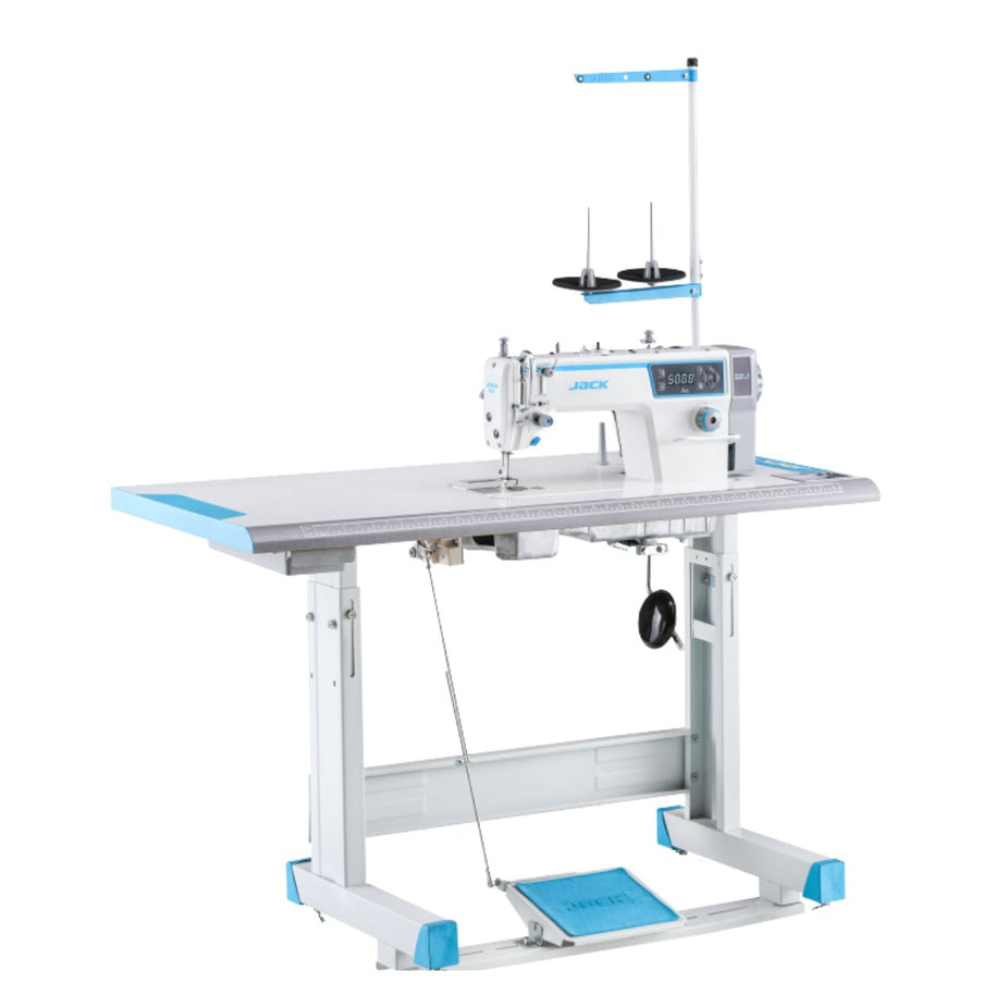Jack A2C-H per Pesante Macchina da cucire Industriale con Rasafilo vista laterale