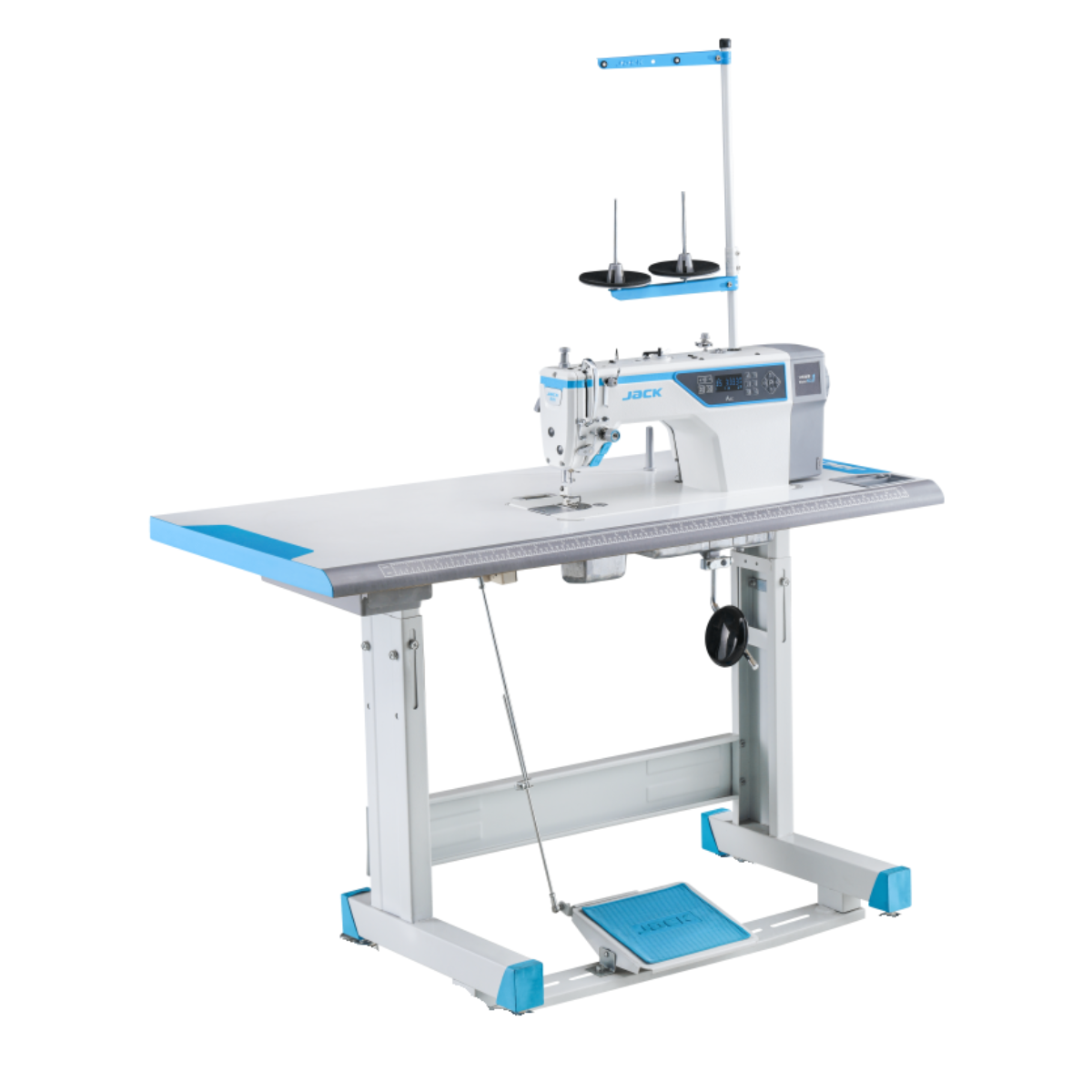 Jack A4C Macchina da cucire Industriale con Intelligenza Artificiale vista laterale