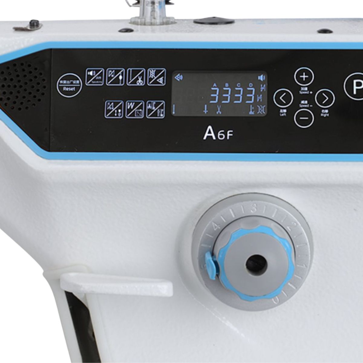 Jack A6FE Macchina Lineare con Trasporto a punta d'ago dettaglio display