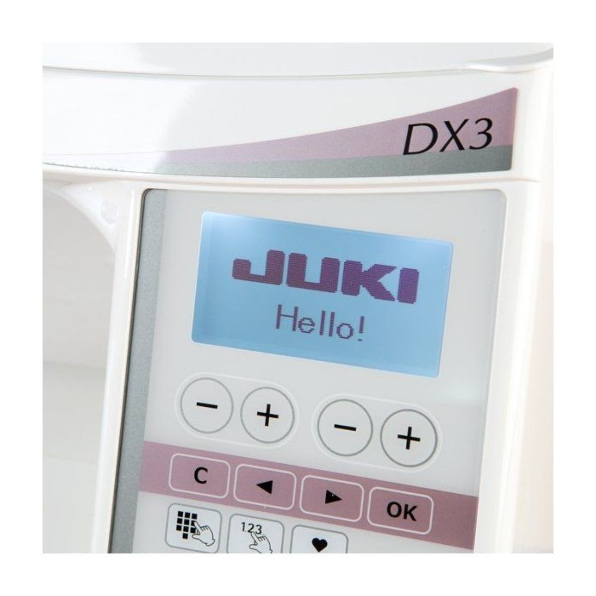Juki HZL-DX3 Macchina da cucire Elettronica dettaglio display