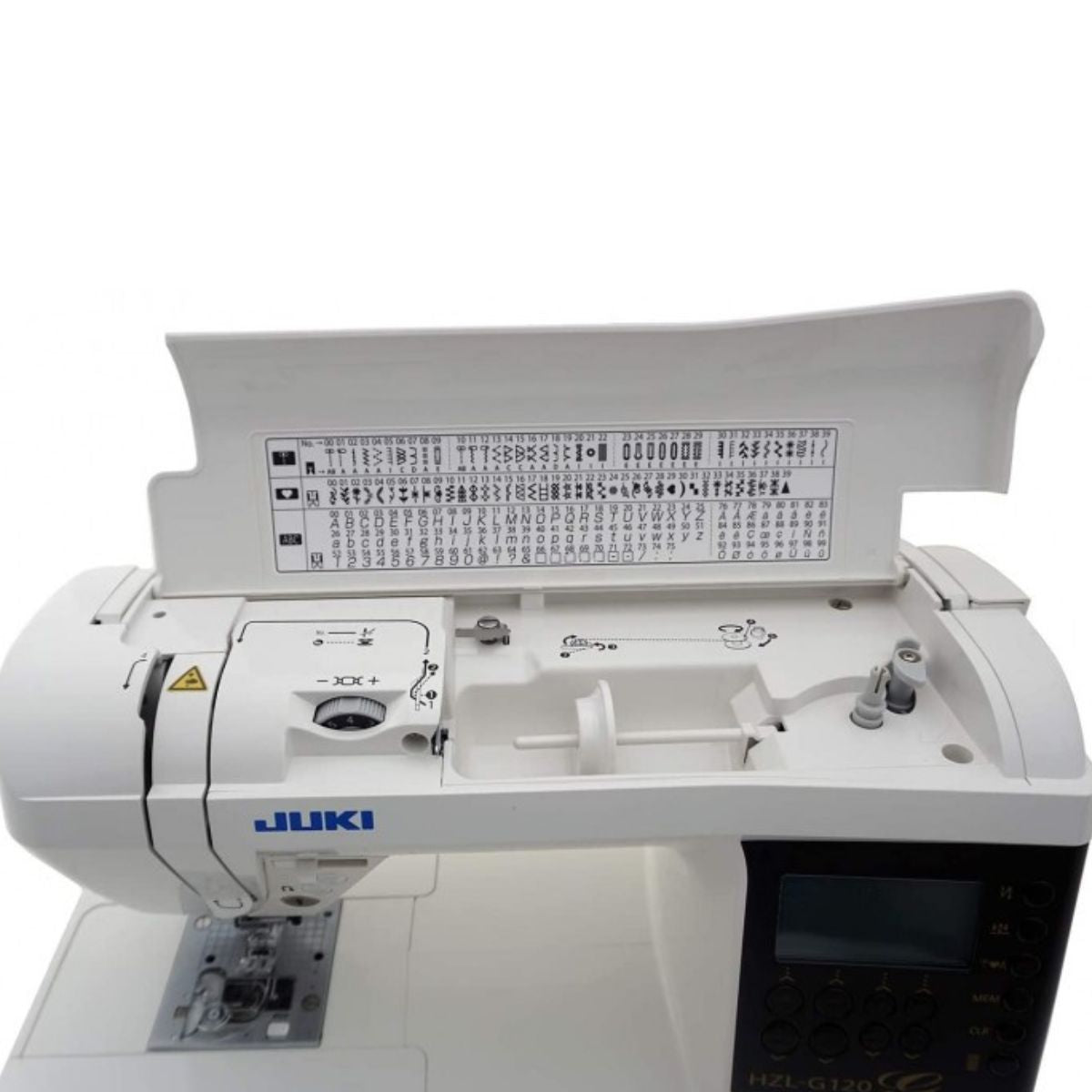 Juki HZL-G120 Macchina da cucire elettronica tabella punti