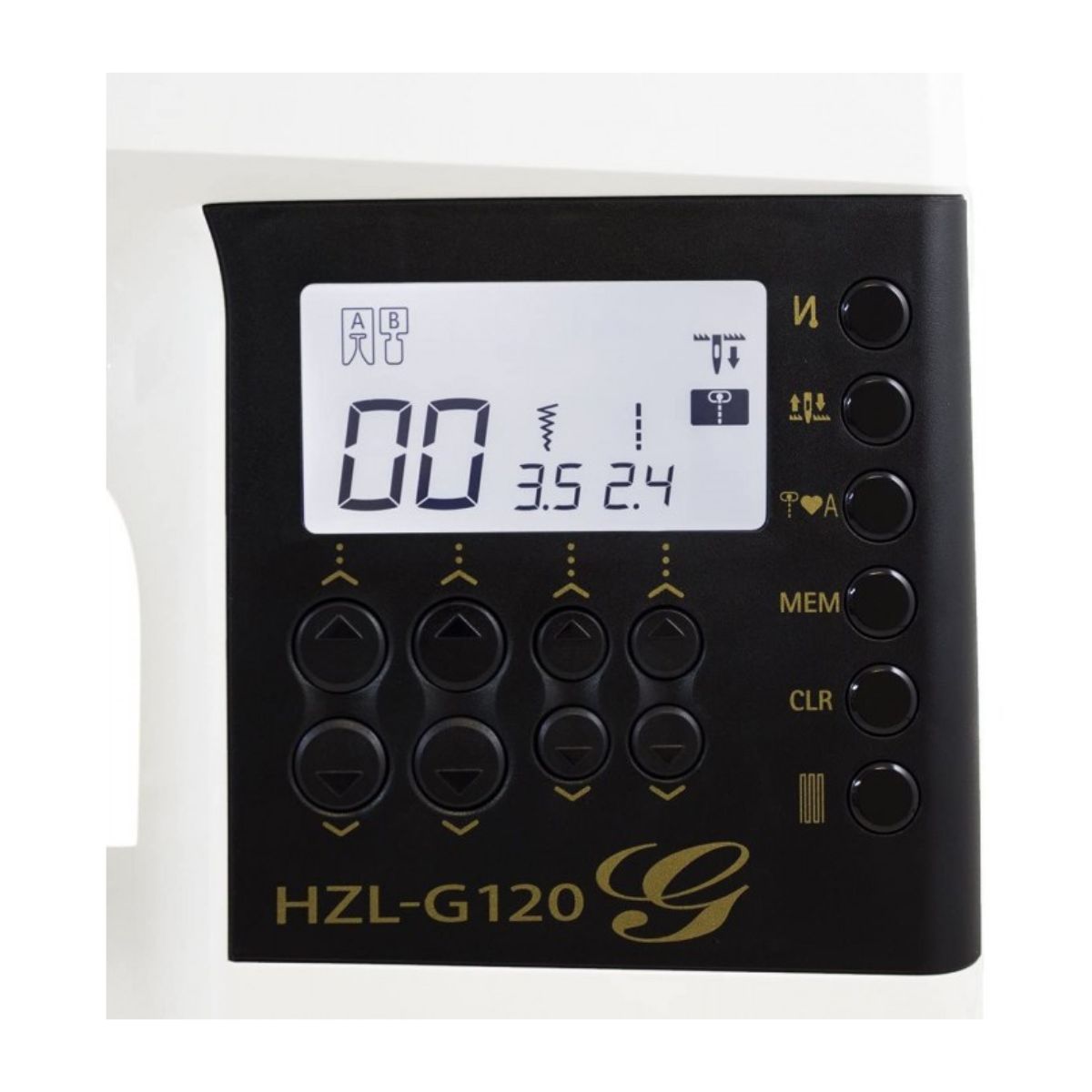 Juki HZL-G120 Macchina da cucire elettronica dettaglio display