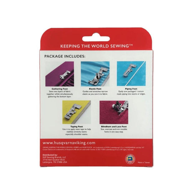 Kit 5 piedini per punto overlock Husqvarna Viking