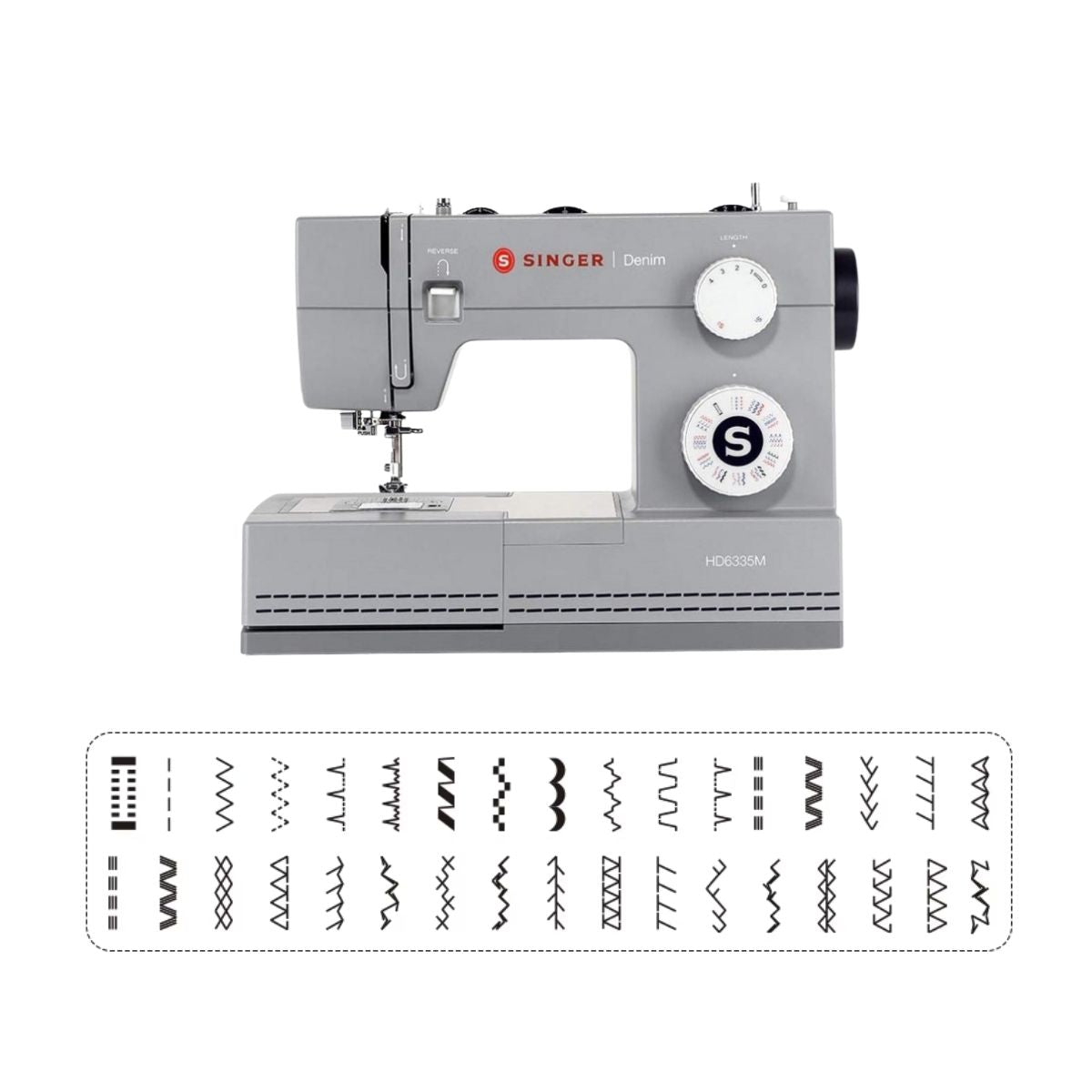 Macchina per cucire Singer Heavy Duty HD 6335 Denim con piedino taglia e cuci in omaggio e 5 Anni di Garanzia