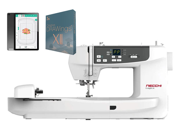Macchina per Cucire e Ricamare Necchi Logica NCH05AX con Software Creative XII