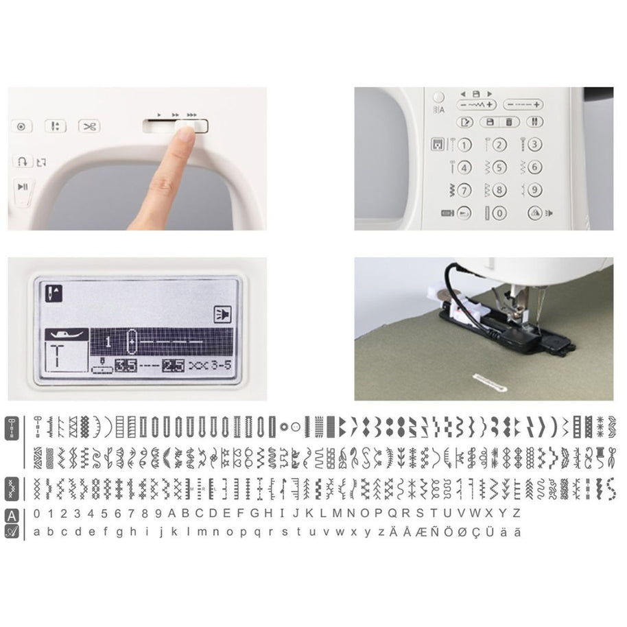 Necchi Creator C360 Macchina da cucire elettronica dettaglio punti