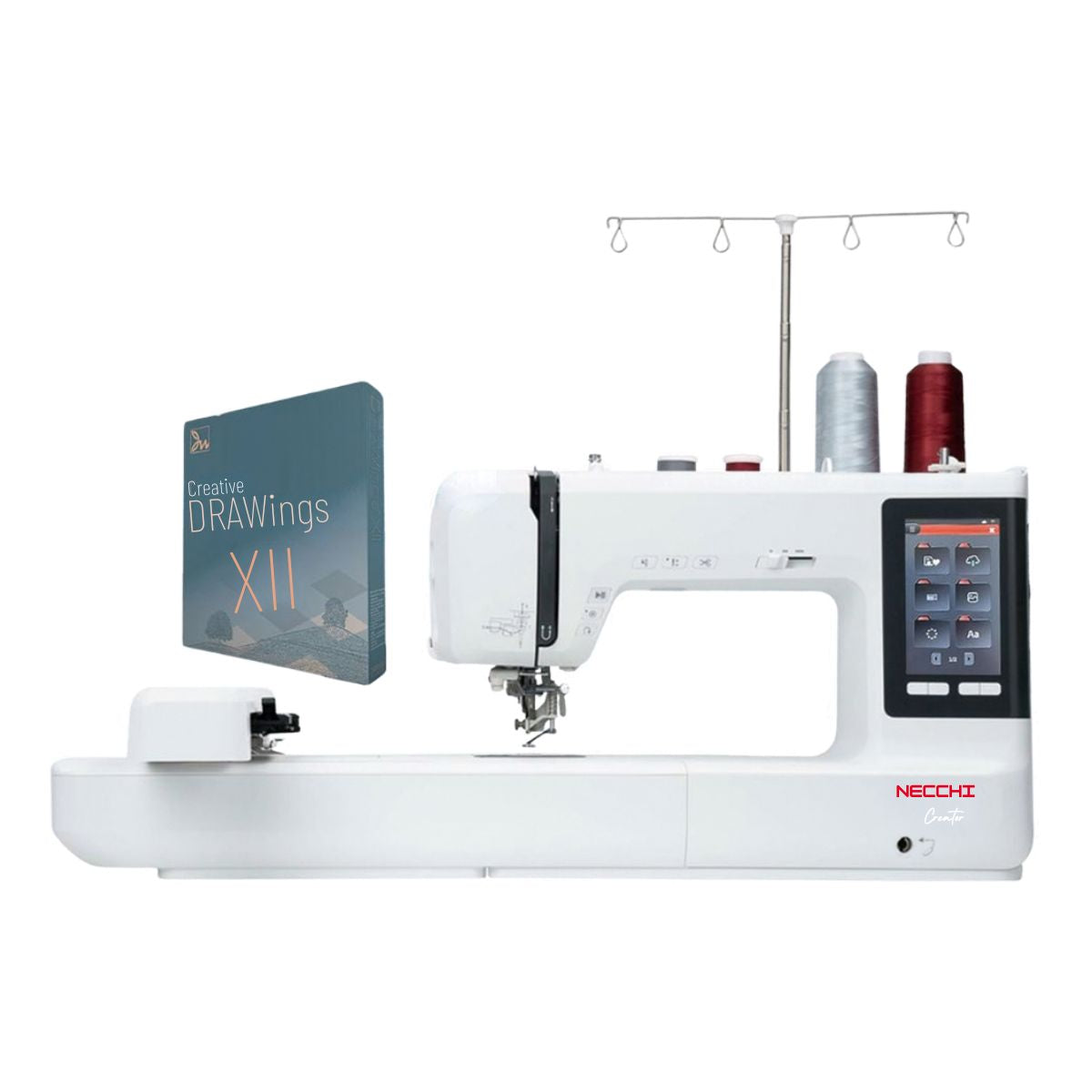 Necchi Creator C1200 Macchina per ricamare con Software Drawings Creative XII