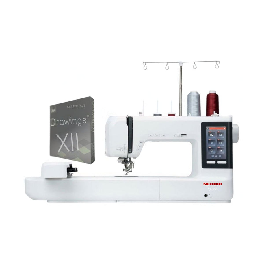 Necchi Creator C1200 Macchina per ricamare con Software Drawings Essential XII