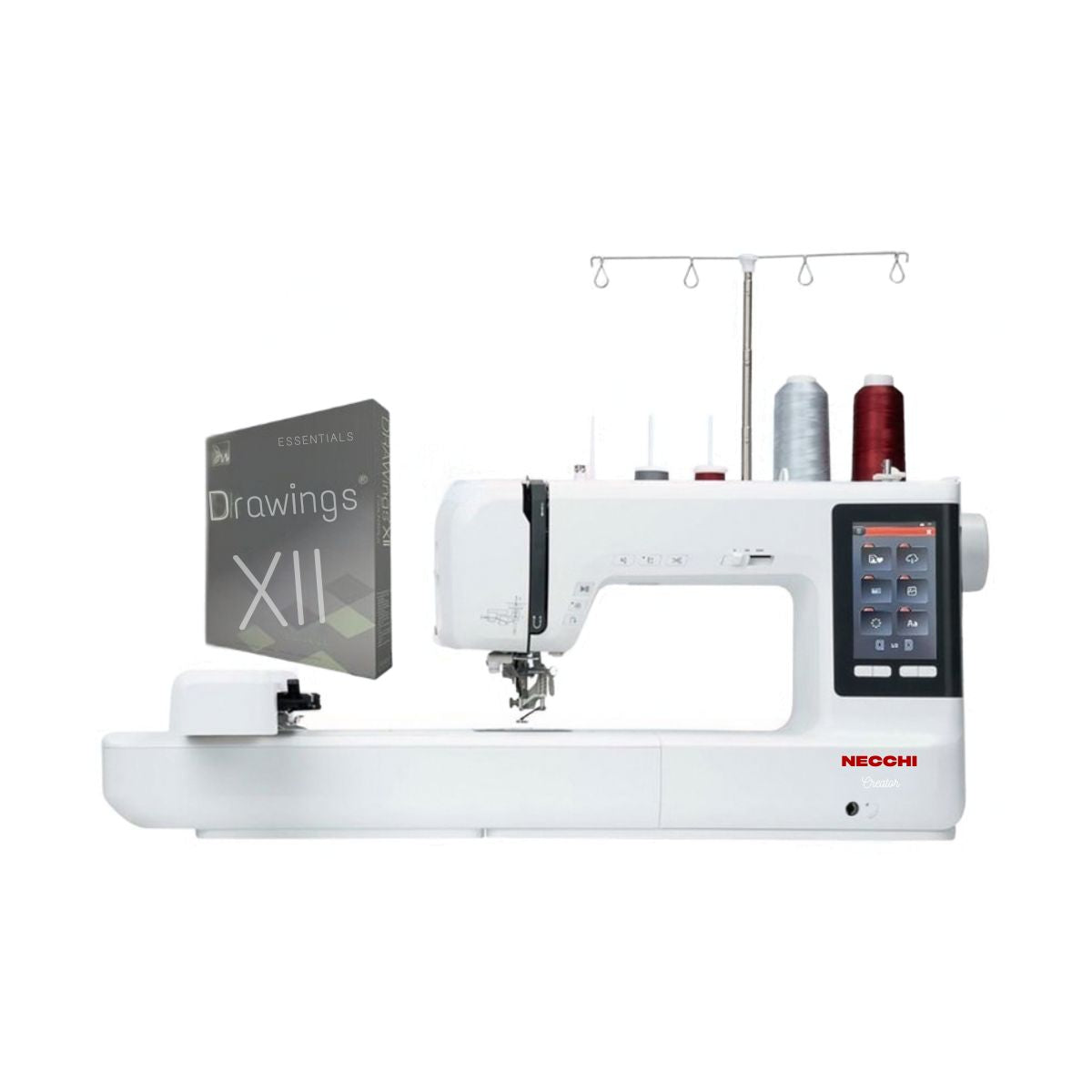 Necchi Creator C1200 Macchina per ricamare con Software Drawings Essential XII