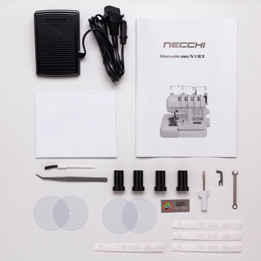 Necchi Tagliacuci N183 accessori in dotazione