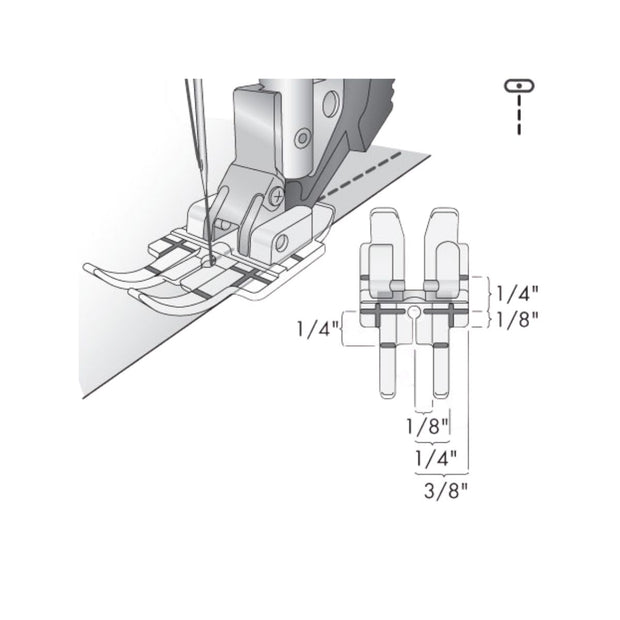 Pfaff Piedino Trasparente per Quilt 6mm con sistema IDT