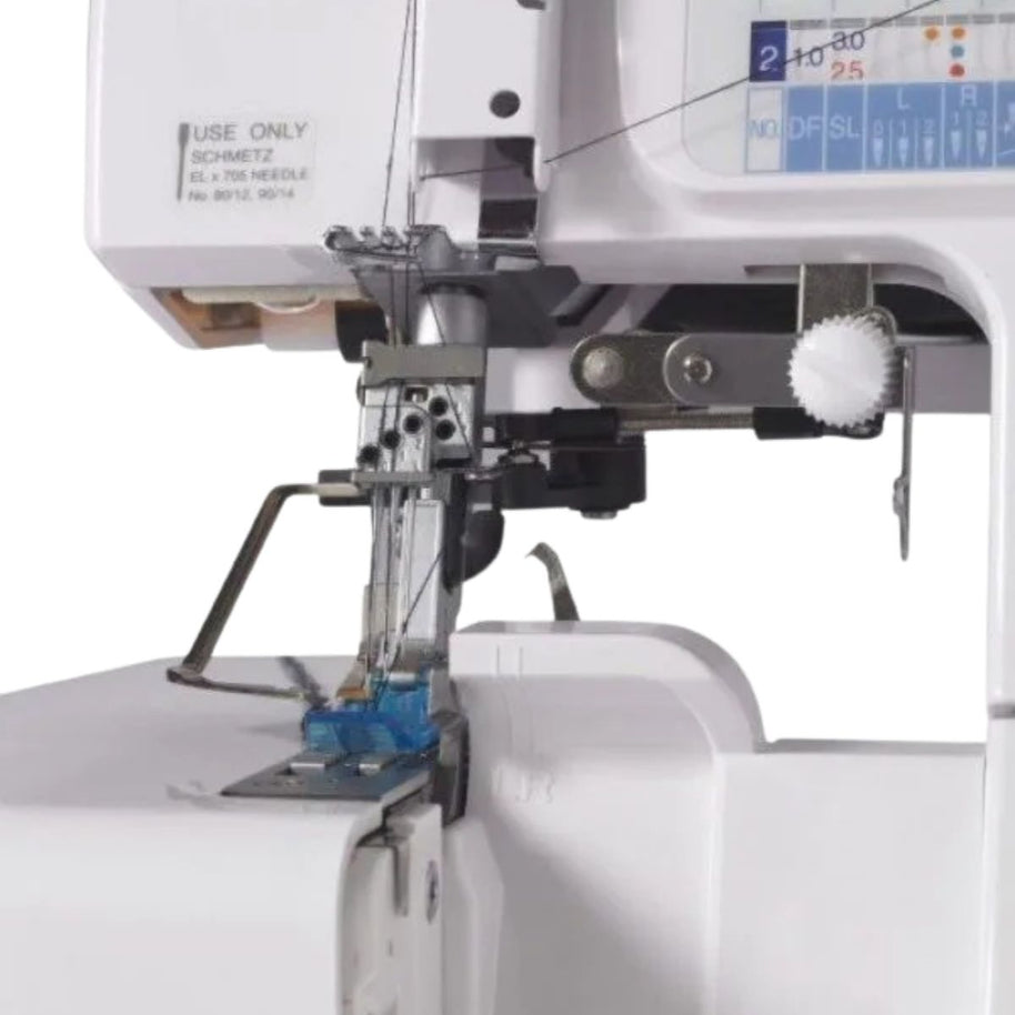 Tagliacuci Janome 1200D Overlock e Punto di Copertura  posizione aghi punto copertura