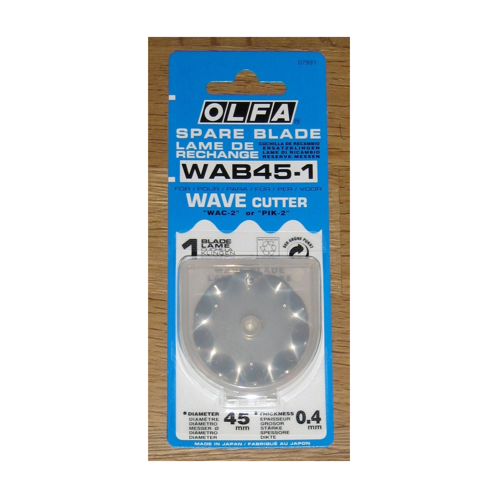 Olfa Lama di ricambio ad Onde larghe per Cutter da 45mm