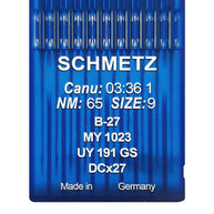10 Aghi Schmetz n°60 B27SCH per taglia e cuci industriale Jack e Juki
