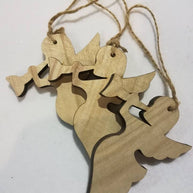 Angelo musicista in legno