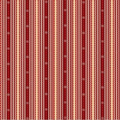 Tessuto in cotone Americano HFT Righe Rosse
