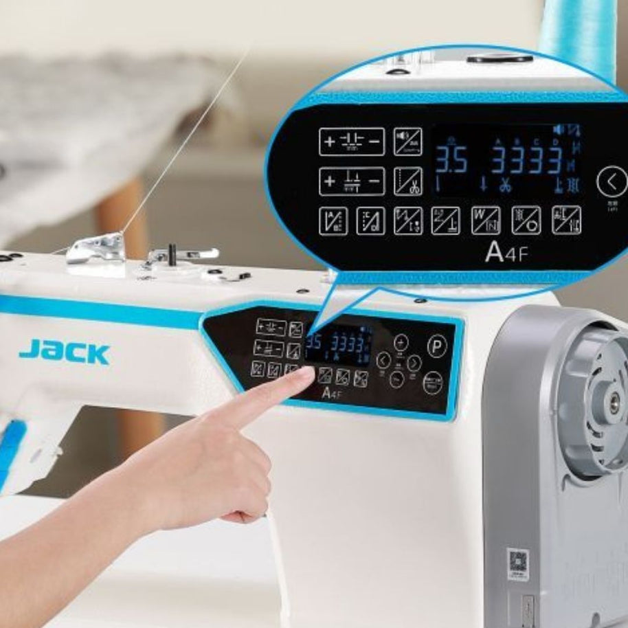 Jack A4F-H Macchina da cucire Industriale con Rasafilo
