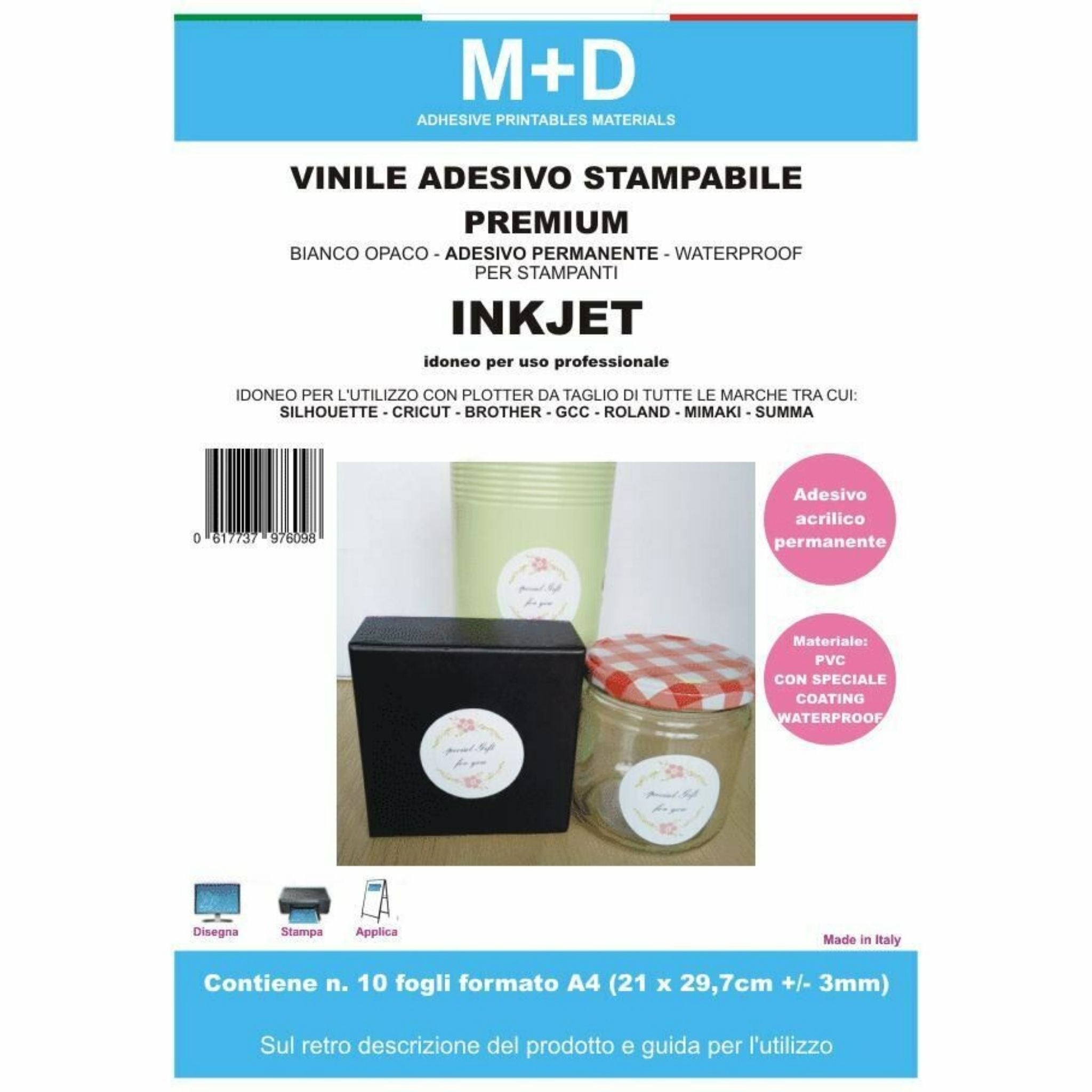 Vinile adesivo stampabile permanente waterproof Inkjet –