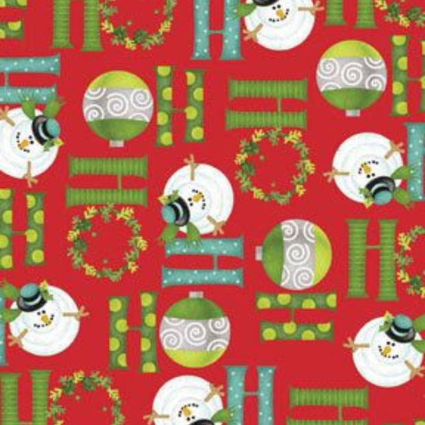 Tessuto in Cotone Americano fantasia natalizia pupazzi di neve