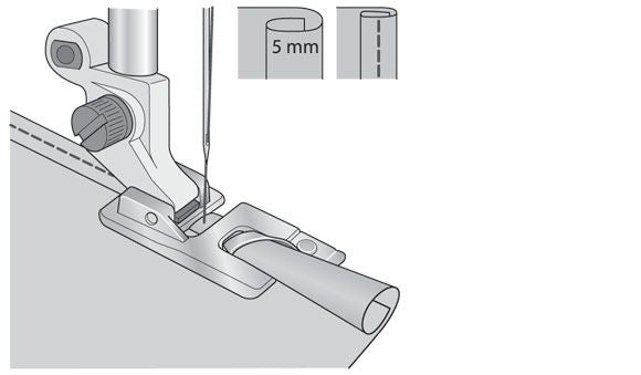 Piedino orlatore 5mm Husqvarna Viking 411851745