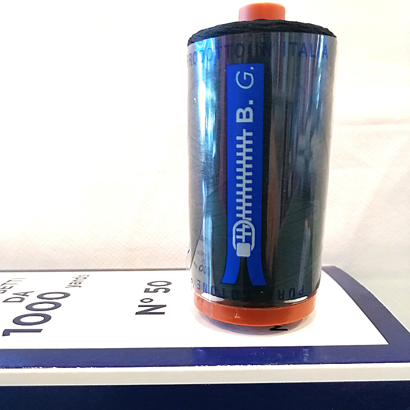 Filo Da Cucire Nero 100% Cotone N. 50 - 300 Yds (274 Metri) - Confezione Con 3 Rocchetti - Foto 3