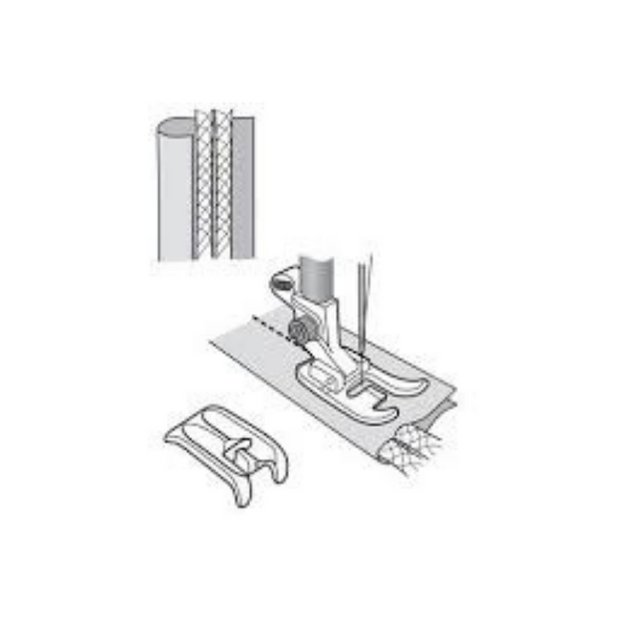 Piedino per doppio cordoncino 6mm