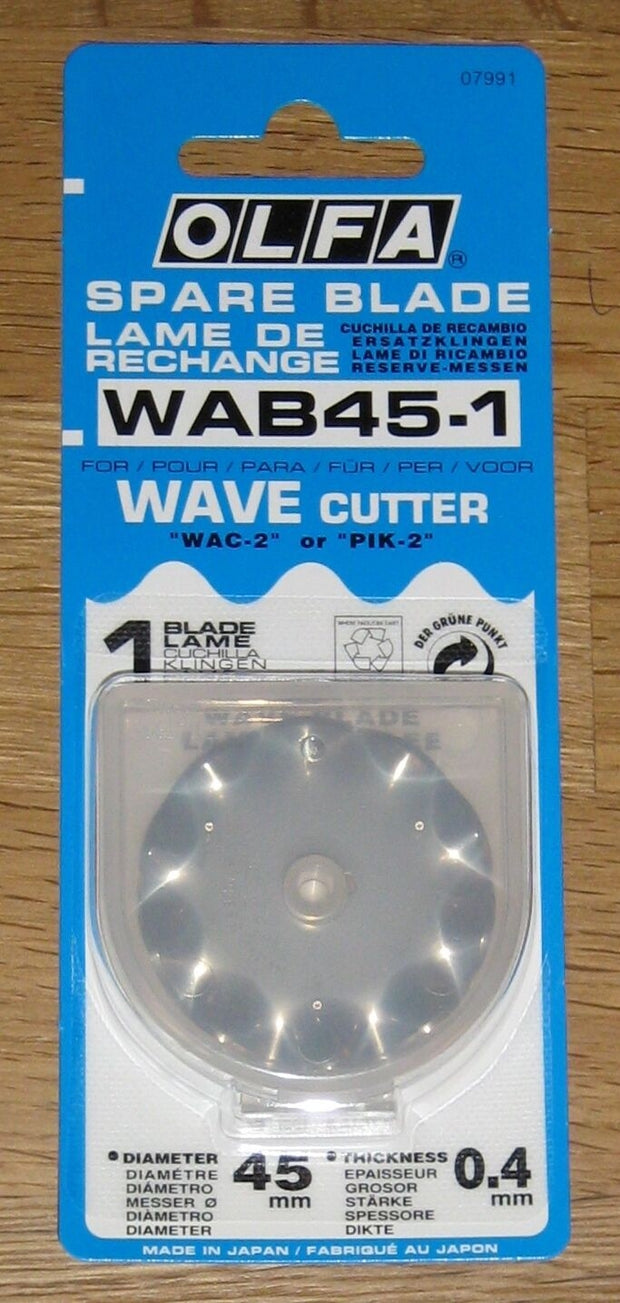 Olfa Lama di ricambio ad Onde larghe per Cutter da 45mm