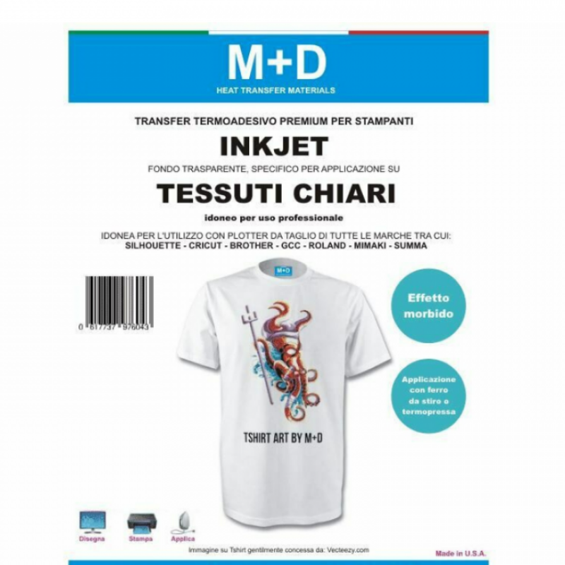 5 Fogli A4 Carta Transfer Ferro Da Stiro Per Tessuti Scuri – Per Stampanti Inkjet – Sweet Tops