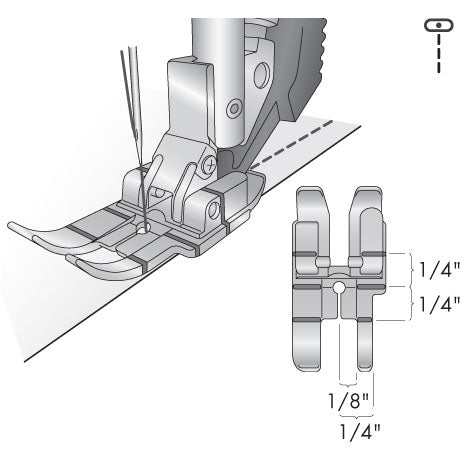 Pfaff Piedino per Quilt 6mm con sistema IDT