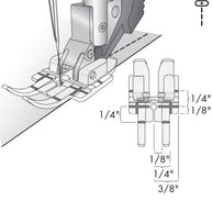Pfaff Piedino Trasparente per Quilt 6mm con sistema IDT