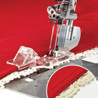 Piedino per unire e piegare Inspira 620097396 per Pfaff Coverlock 3.0