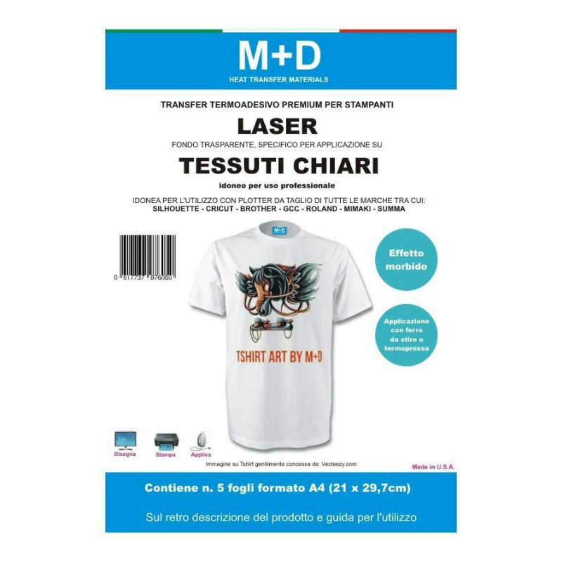 Fogli transfer 2025 per magliette